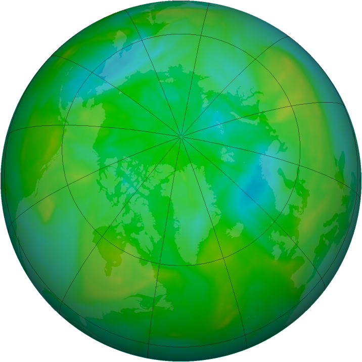 Arctic ozone map for 24 July 2014